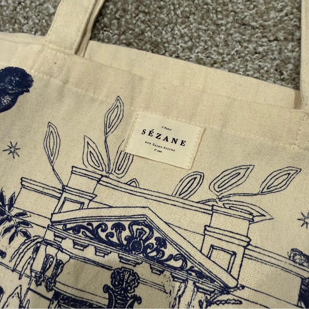 Sezane Limited Edition Animal Cotton Tote Bag - Picture 2 of 6